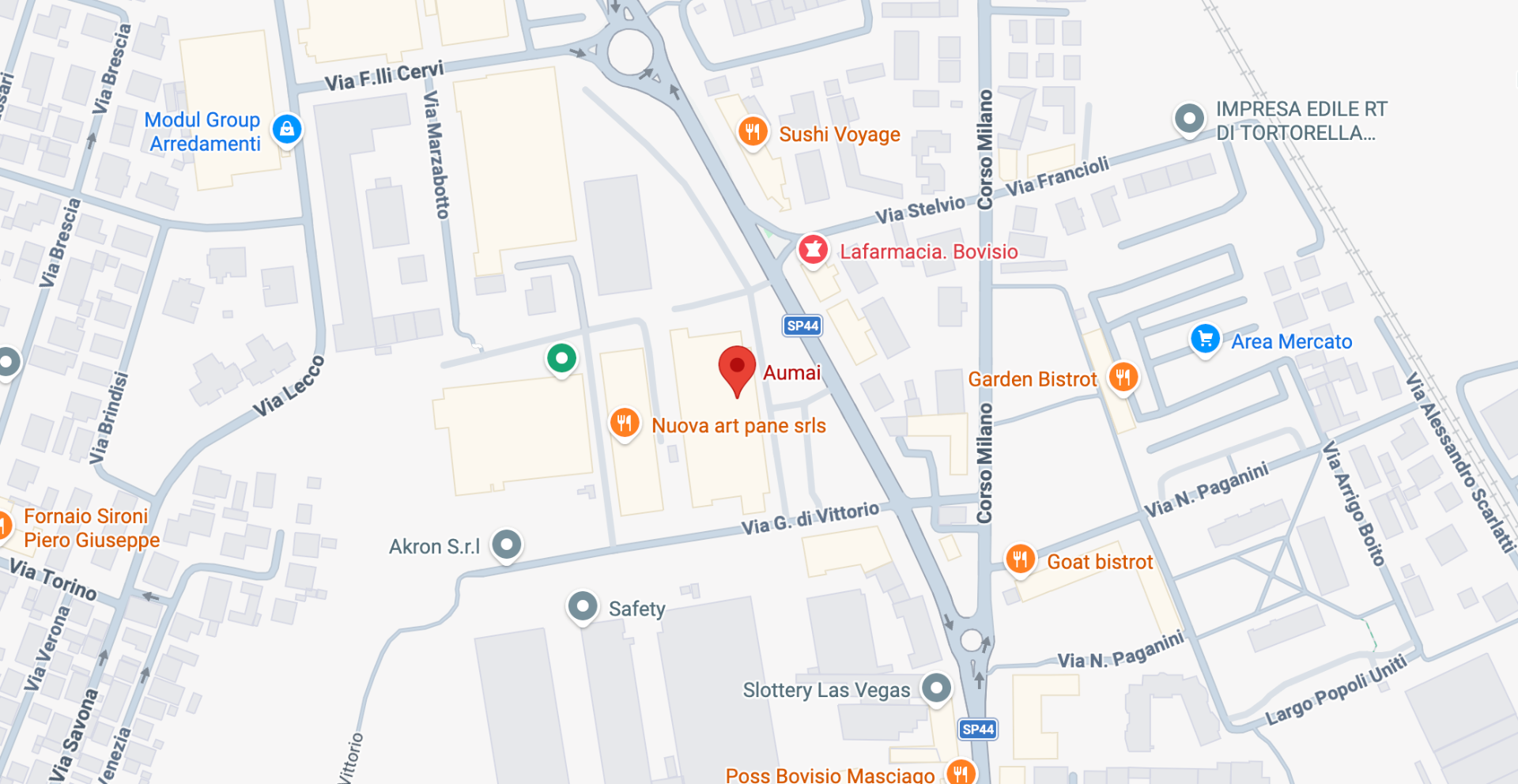 Posizione del negozio Aumai a Bovisio Masciago su Google Maps